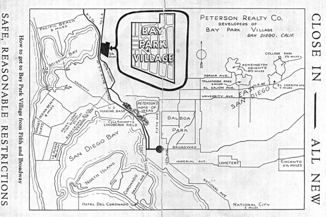 Bay Park Village 1936 Map